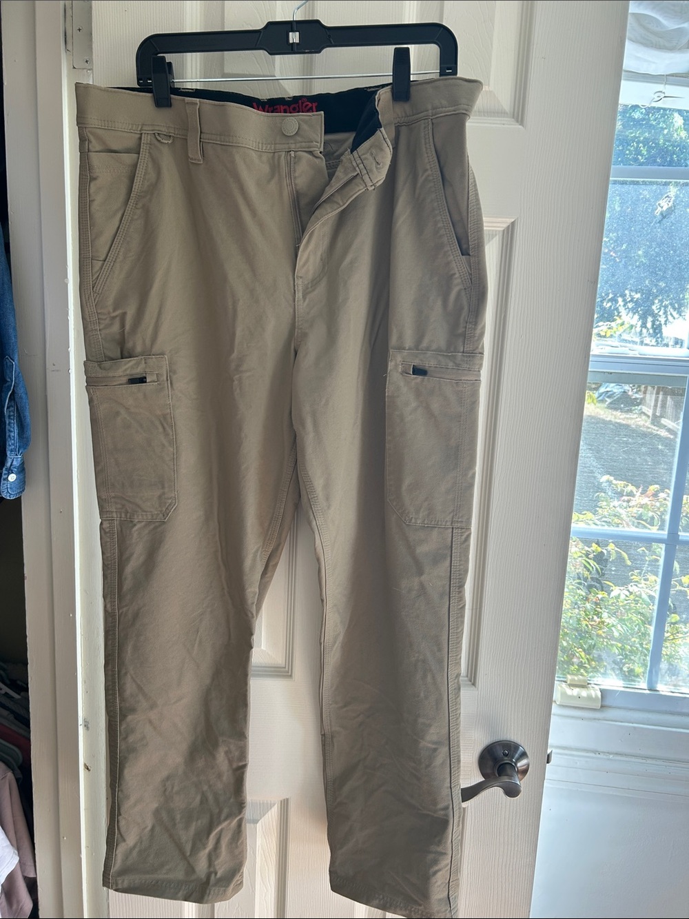 Wrangler Tan Cargo Pants with Utility Pockets